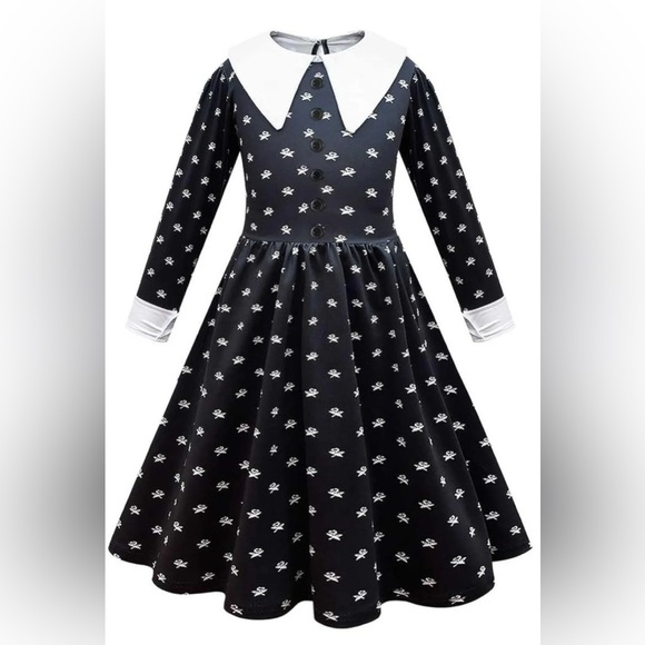 Wednesday Adams Dress Halloween Costume - Picture 2 of 6
